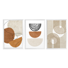 Kit 3 Quadros Para Decoração Formas Minimalista Moderno Sala - 50x70cm
