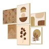 kit de quadros decorativos estilo boho chic abstrato cores neutras