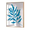 quadro abstrato para decoracao azul folhagem
