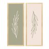 Dupla de Quadros Decorativos Folhagens Minimalista em Linhas Delicadas - MOLDURA PINUS