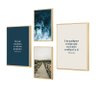 kit4 quadros decorativos mar azul versiculos biblicos